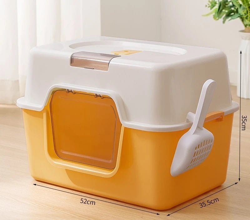 UV Sterilizing Fully Enclosed Cat Litter Box | Hygienic Self-Cleaning Germ & Odor Shield