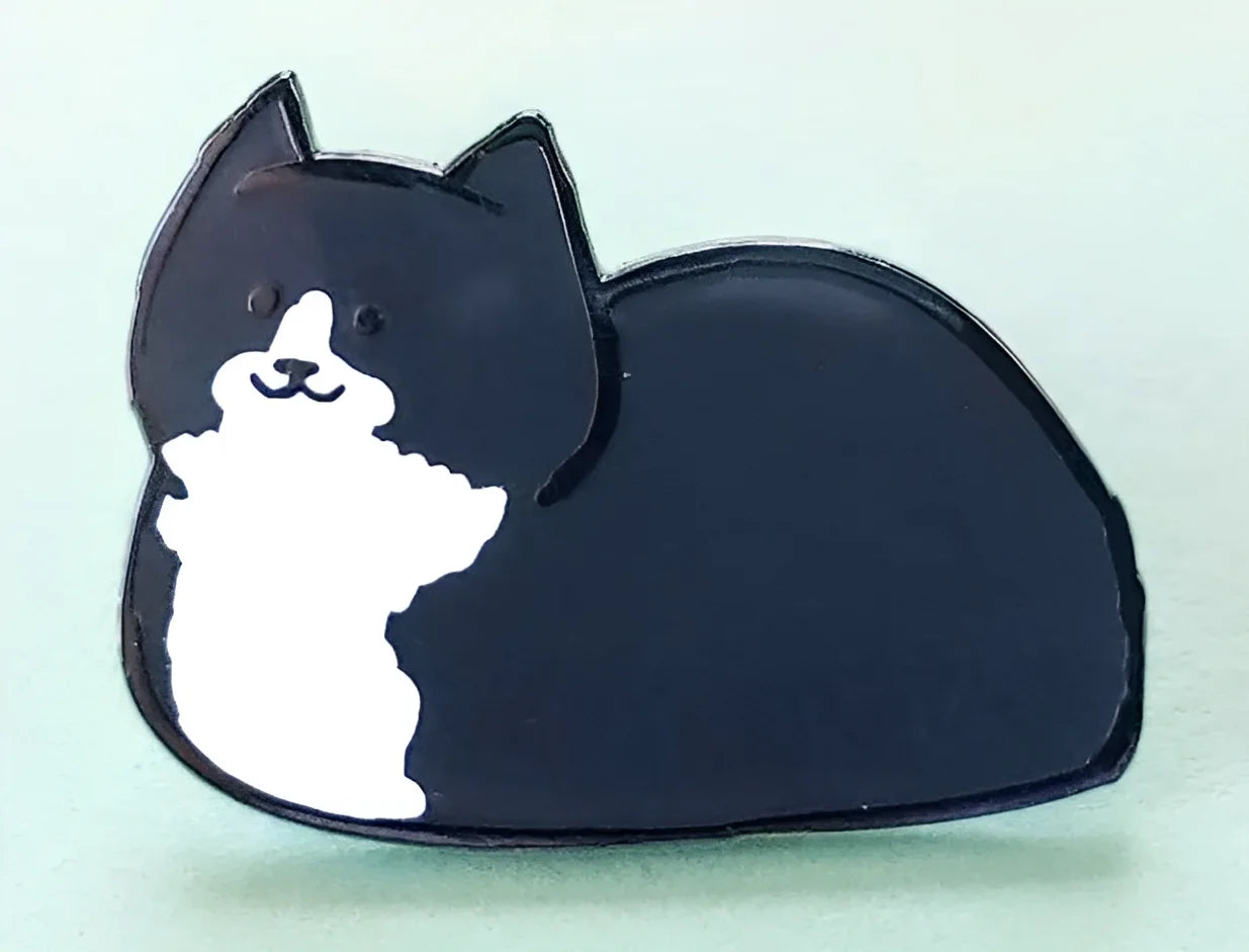 Cat Loaf Piece UV-Printed Enamel Badges