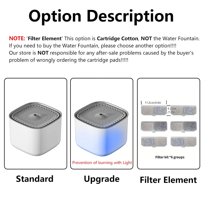 3L Automatic Recirculating Cat Water Fountain