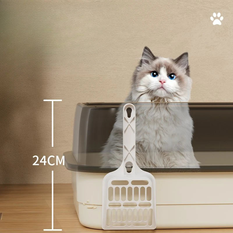 Splash-Proof High-Fence Semi-Enclosed Cat Litter Box