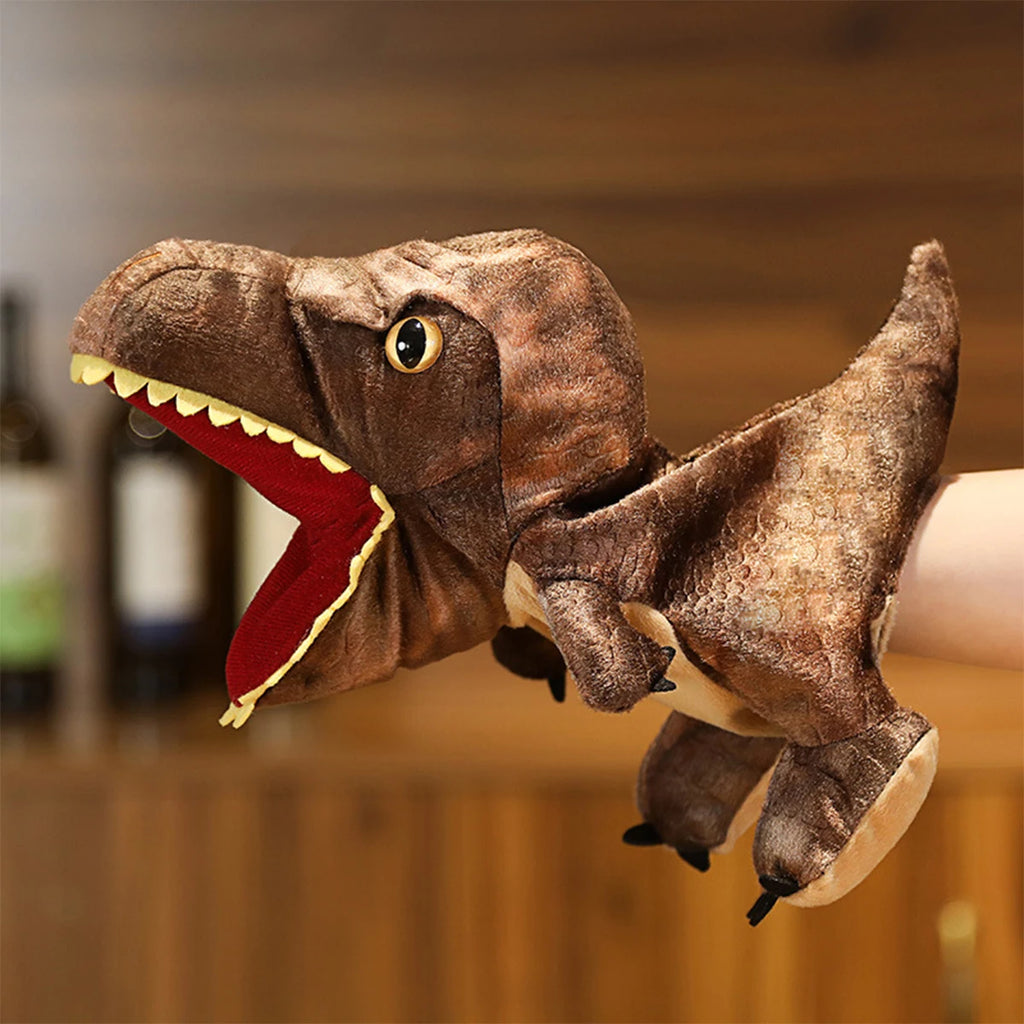 Interactive Dinosaur Hand Puppet Toy for Cats
