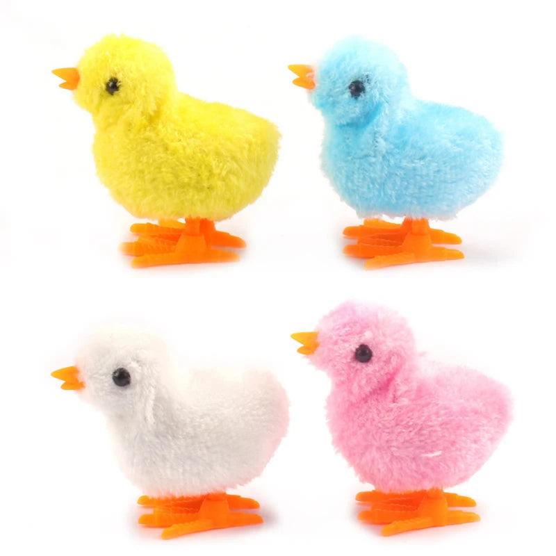 Hopping Clockwork Chick Interactive Kitten Toy