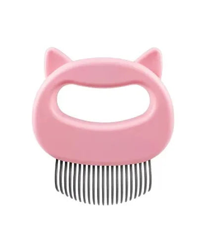 Gentle Detangling Cat Massage Comb - Easy-Grip Shedding & Grooming Brush