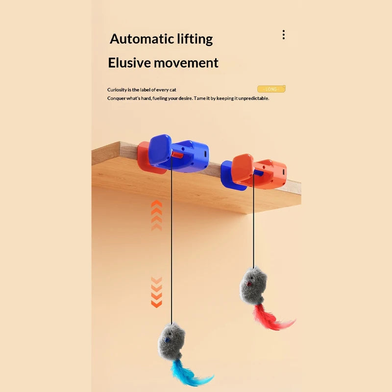 Smart Automatic Yo-Yo Cat Teaser | Motorized Hands-Free Hanging Toy for Bored Cats