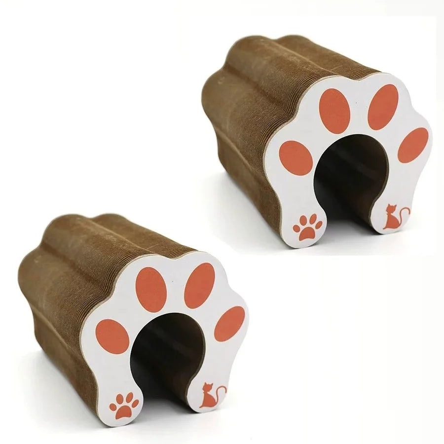 Magic Folding Cat Scratching Board | Interactive Accordion Toy with Rolling Bell