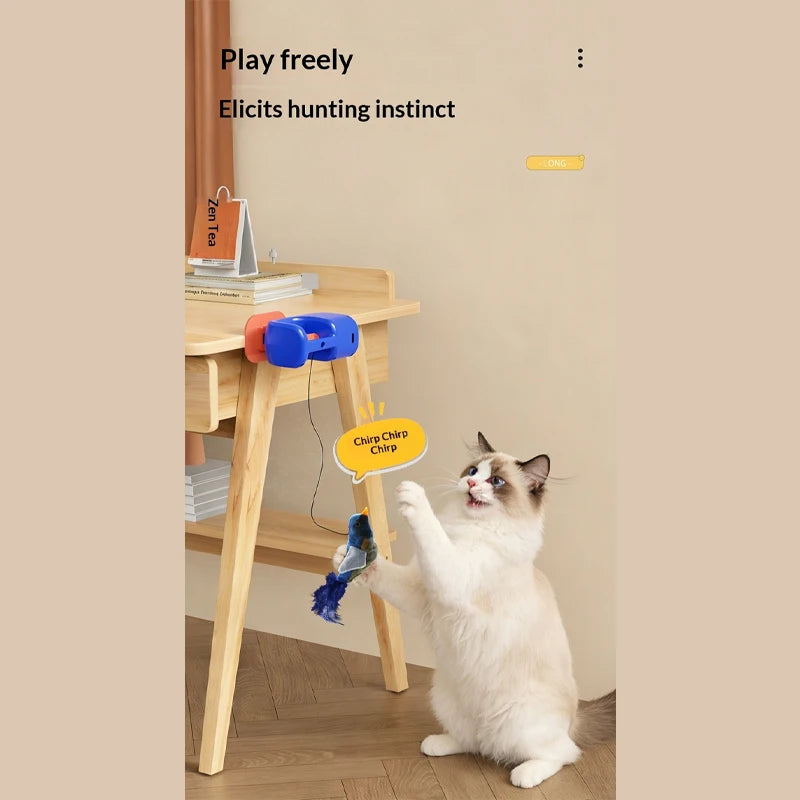 Smart Automatic Yo-Yo Cat Teaser | Motorized Hands-Free Hanging Toy for Bored Cats