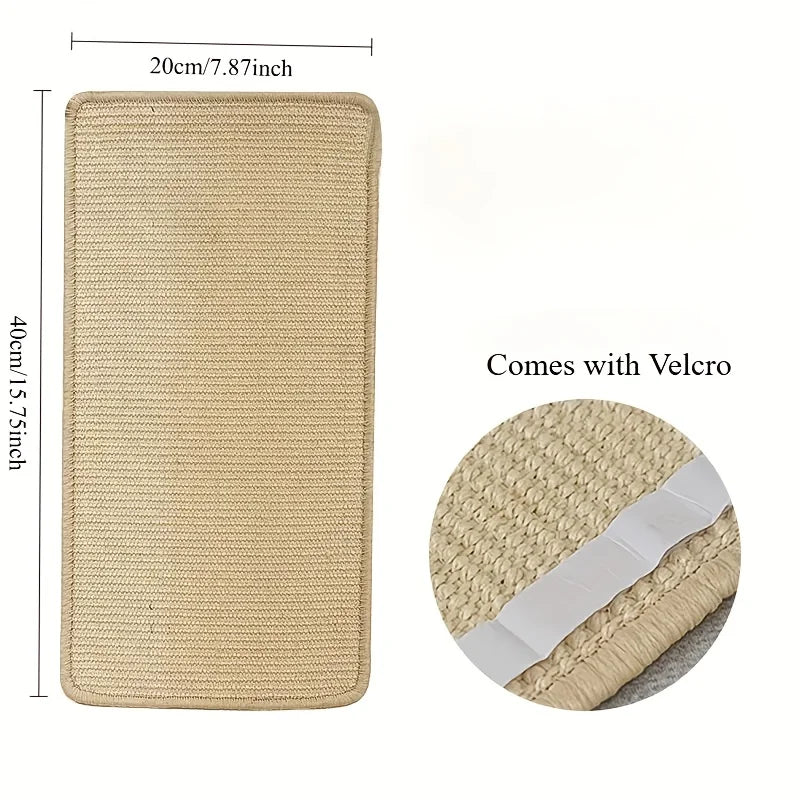 Heavy-Duty Wall-Mounted Cat Scratching Pad with Sofa-Safe Velcro Mounts
