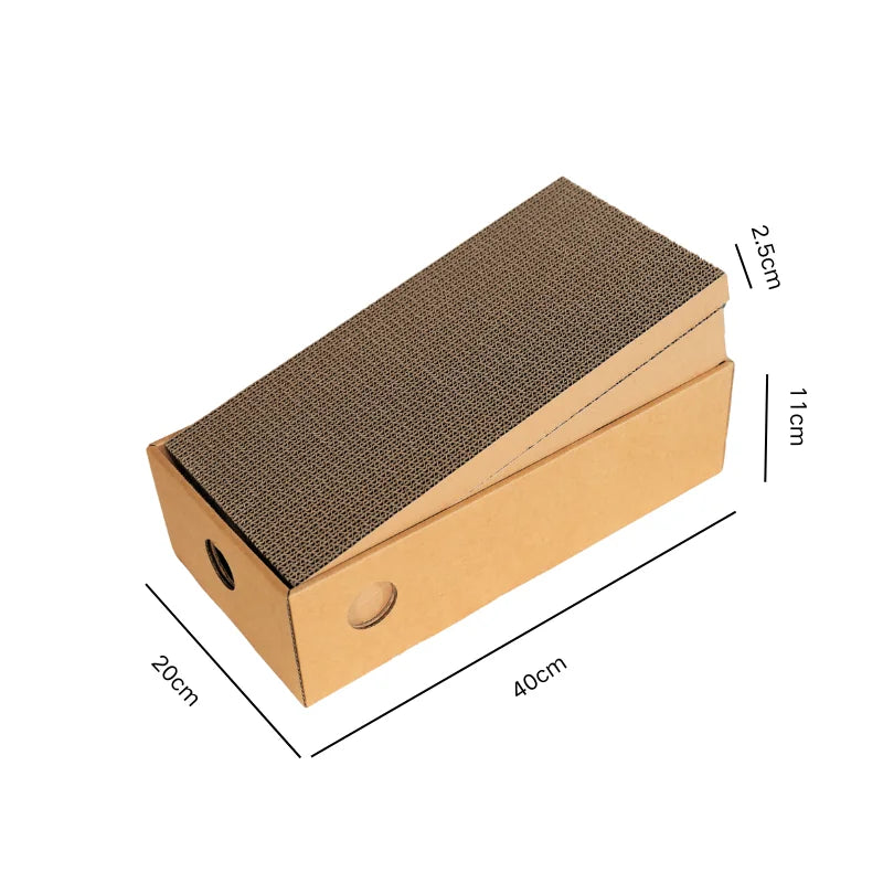 4-in-1 Multi-Layer Wooden Cat Scratcher Box | Heavy-Duty Reversible Cardboard Scratching Station