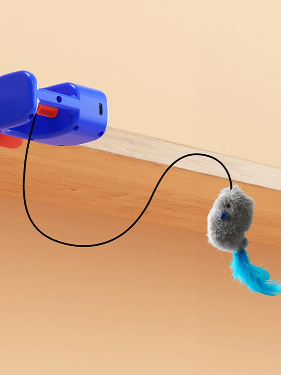 Smart Automatic Yo-Yo Cat Teaser | Motorized Hands-Free Hanging Toy for Bored Cats