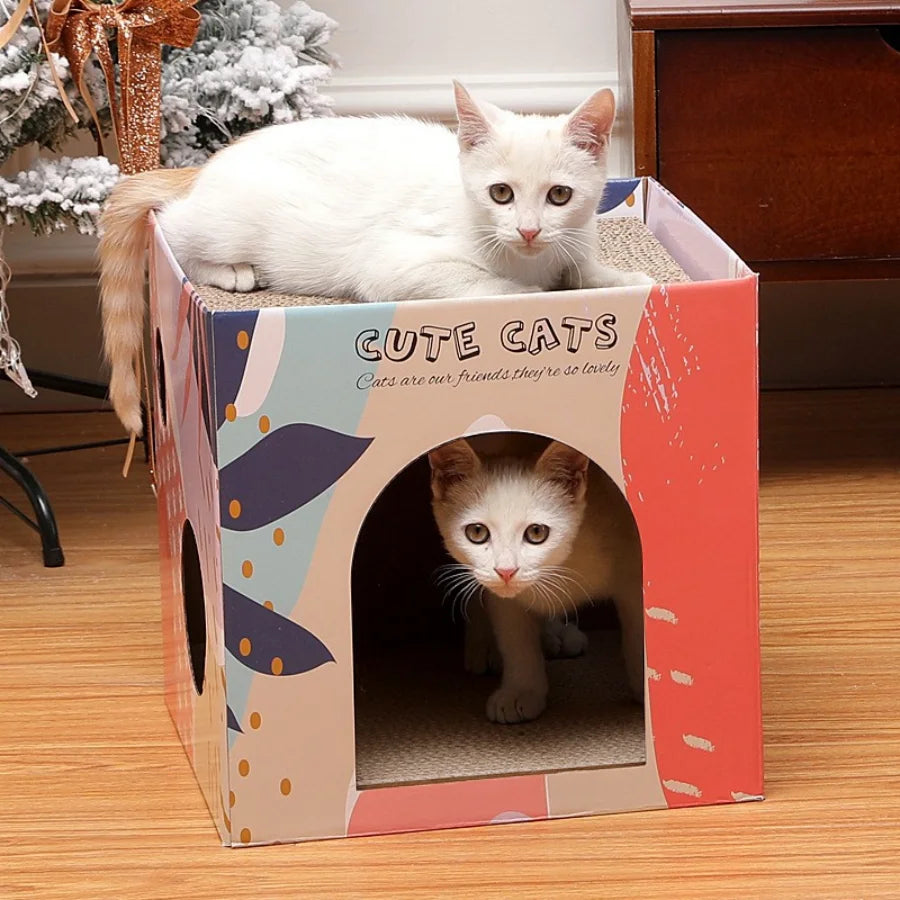 Double-Layer Kitten Scratching House & Condo