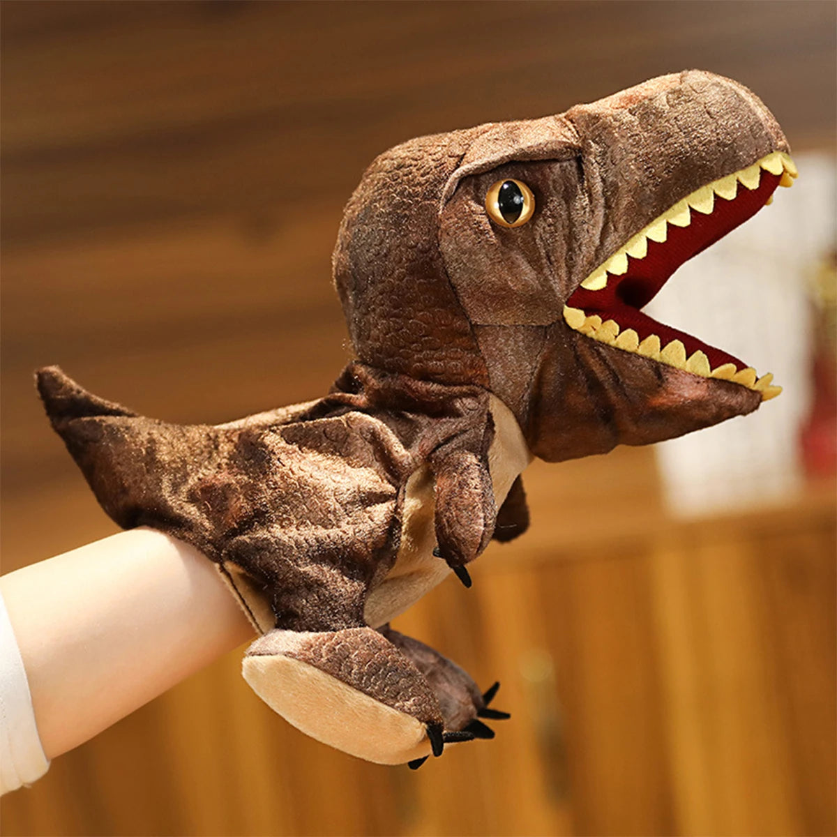 Interactive Dinosaur Hand Puppet Toy for Cats