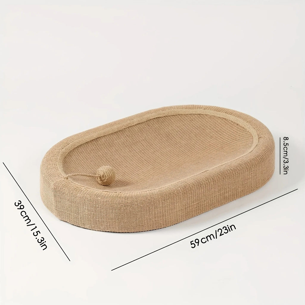 Durable 2-in-1 Cat Scratching Board & Integrated Litter Box Station