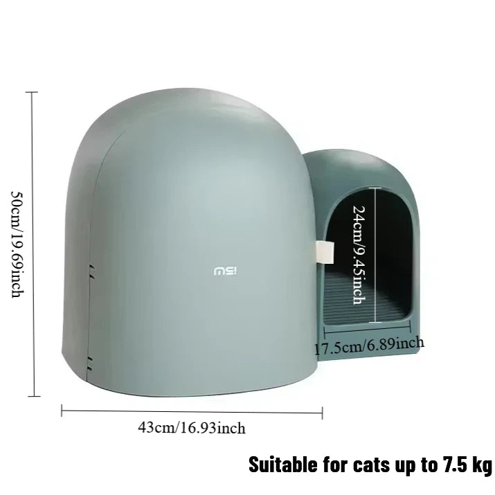 Oversized Fully Enclosed Corridor Cat Litter Box - Anti-Tracking & Odor Isolation Toilet