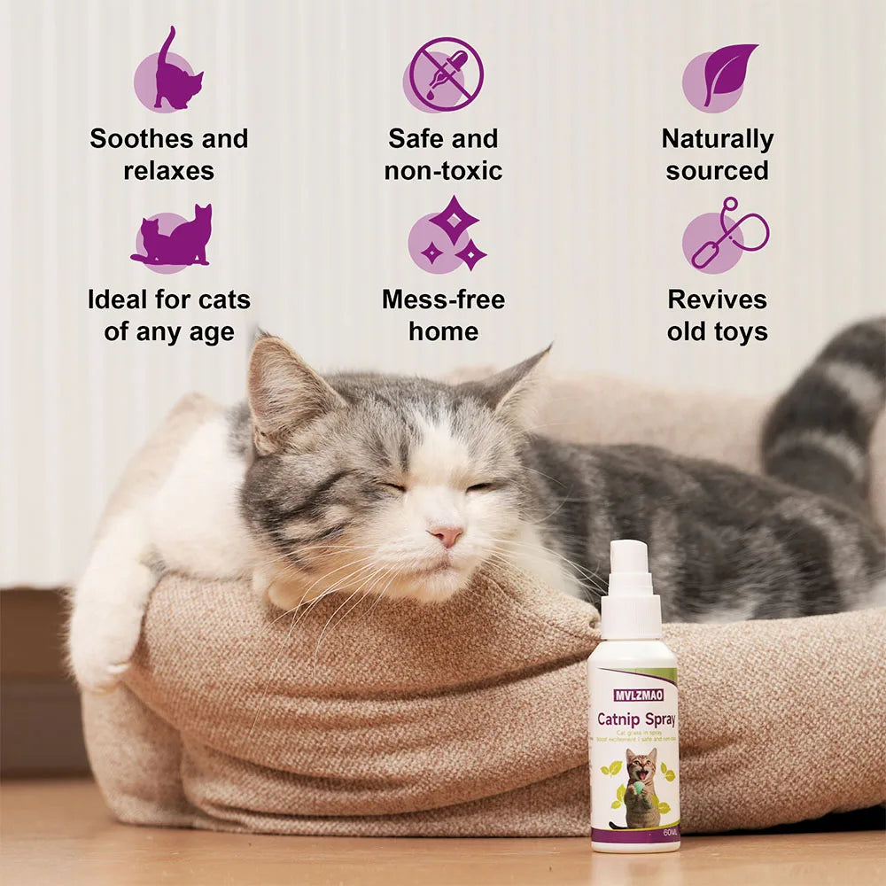 Premium Liquid Catnip Spray Feline Toy Renewer & Play Booster