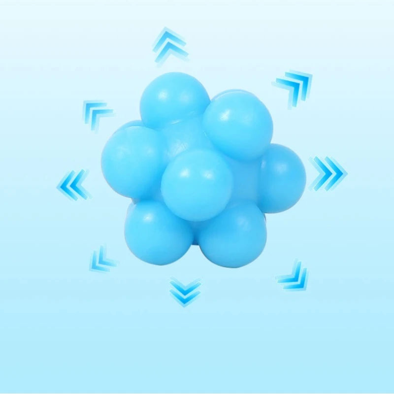 High-Elasticity Silicone Cat Chew Ball | Interactive Bouncy Chase & Dental Teeth Cleaning Toy