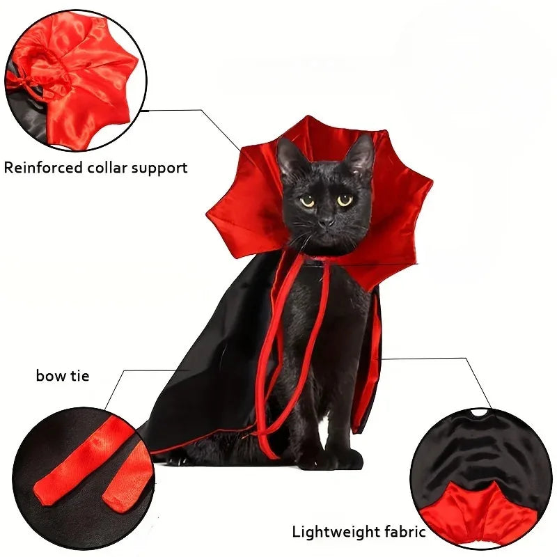Count Dracula Deluxe Halloween Vampire Pet Costume Set