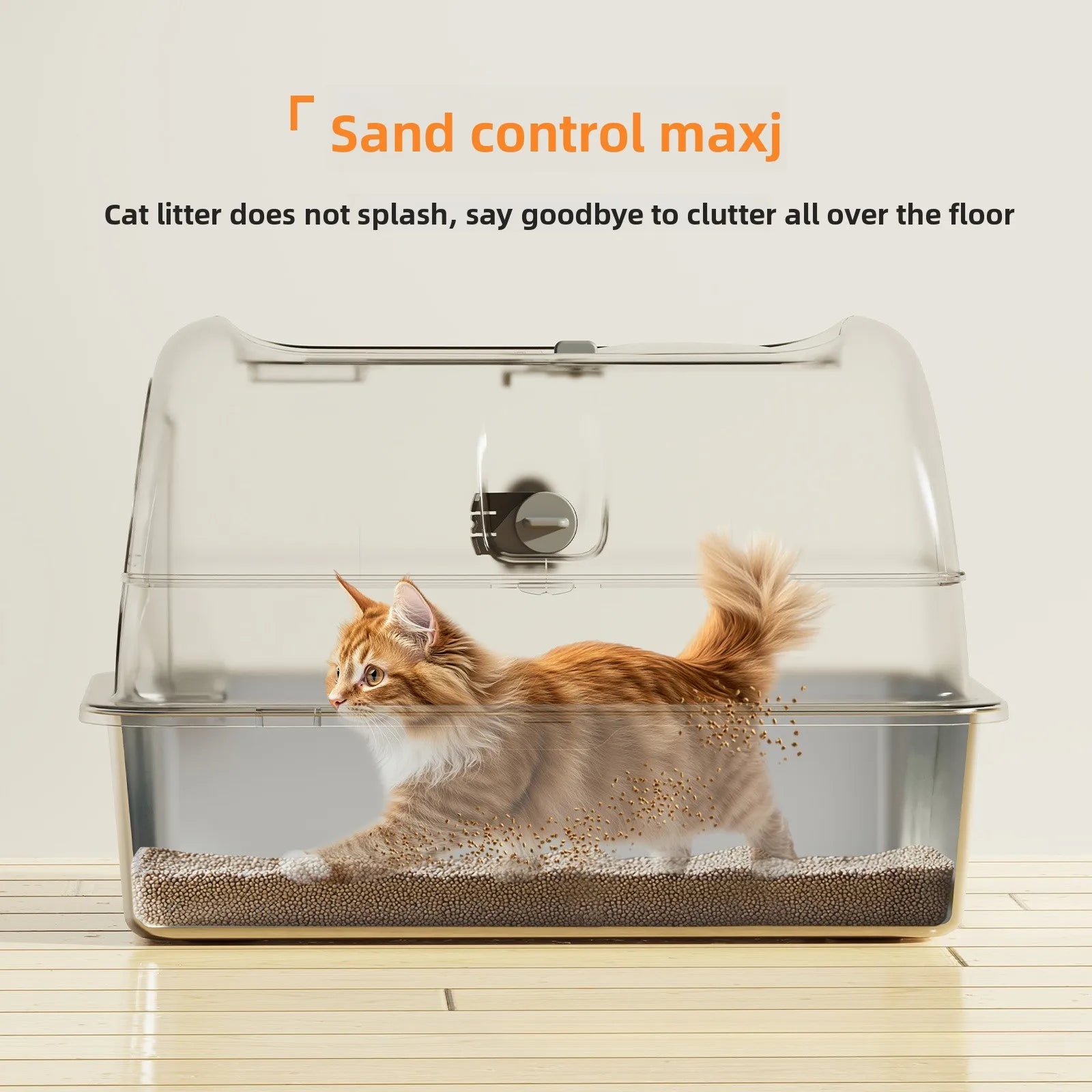 Enclosed Stainless Steel Luxury Cat Litter Box | Anti-Splash Odor-Free XL Kitty Toilet