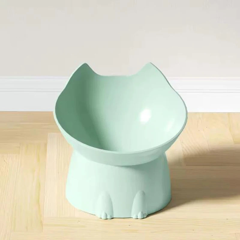 Raised Ergonomic Cat Bowl for Neck Protection
