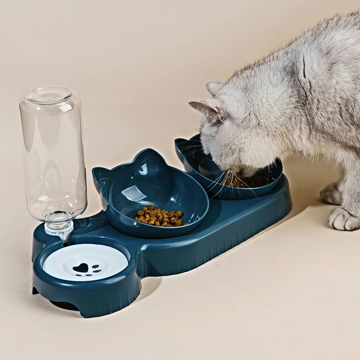 3-in-1 Ergonomic Automatic Pet Feeder Station