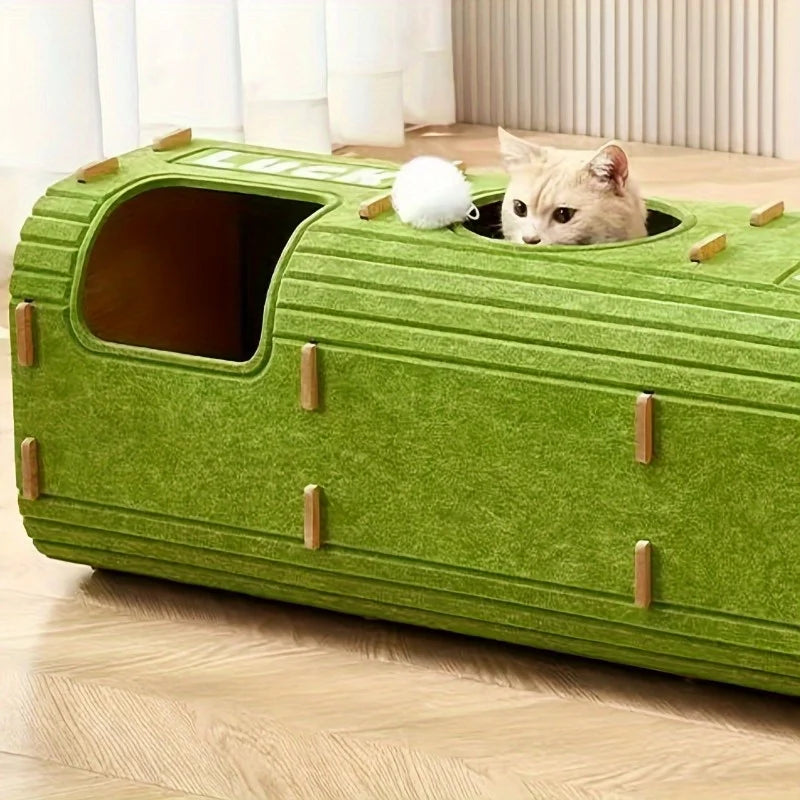 3D Tree-Shaped Luxury Cat Condo & Cave | Breathable Felt Indoor Play Tower