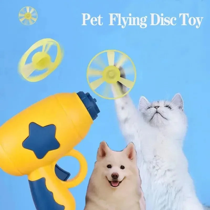 Mini Flying Disc Cat Launcher Gun | Interactive Pocket-Sized Indoor Chasing Toy
