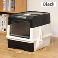Foldable Fully Enclosed Cat Litter Box | Anti-Tracking Front-Entry Top-Exit Kitty Toilet with Scoop
