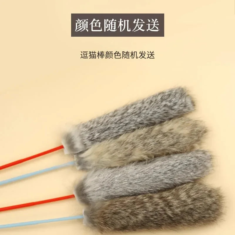 Interactive Ribbon & Feather Cat Wand
