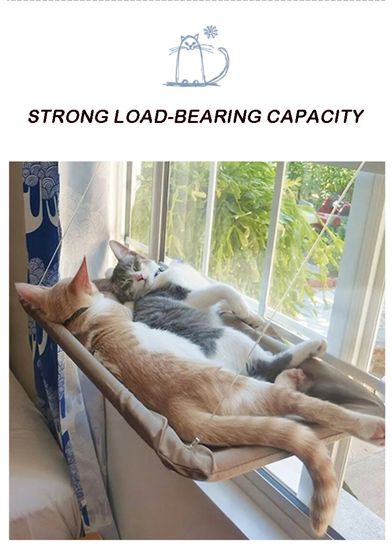 Aerial Hanging Window Cat Hammock (20kg Capacity)