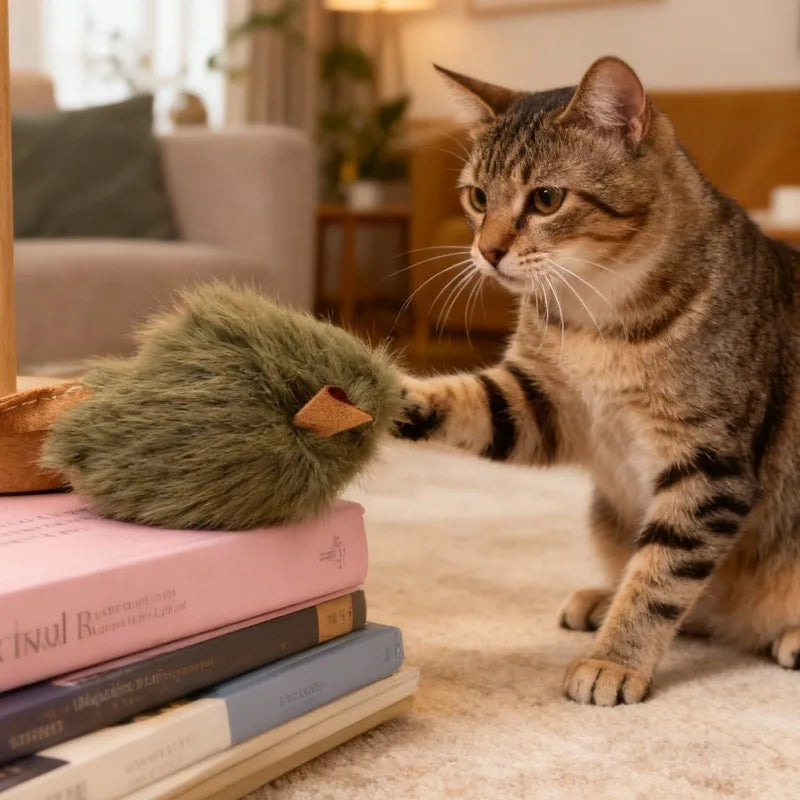 Simulated Squeaking Mouse Plush Cat Toy