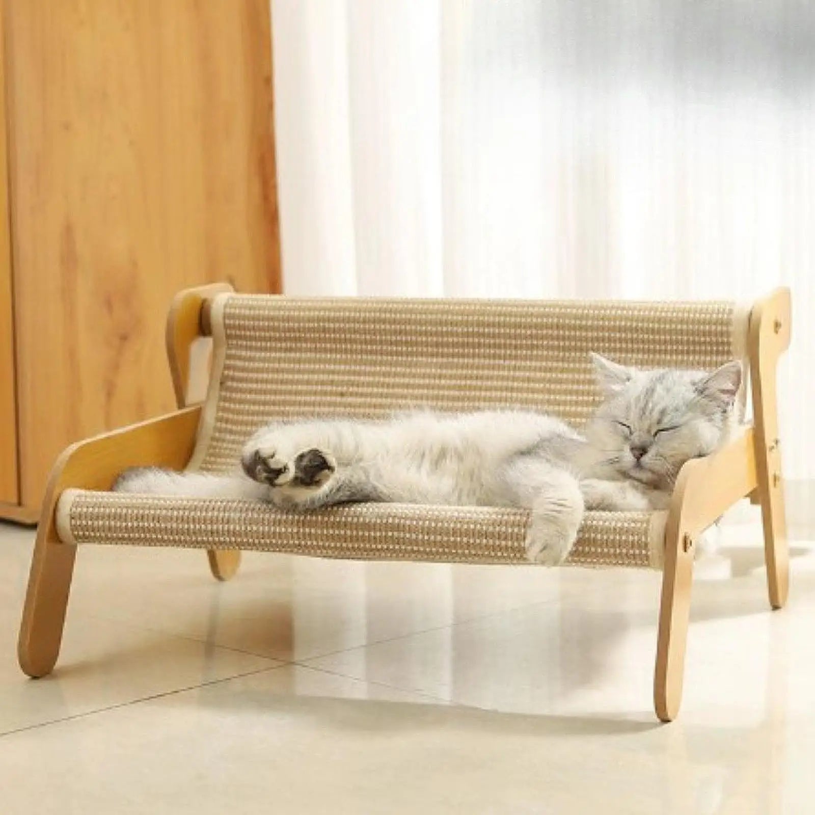 Universal Elevated Cat Bed Replacement Cover | Breathable Linen Cooling Mat Fabric