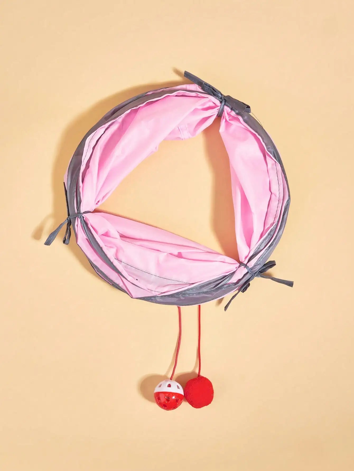 PINK and RAINBOW Foldable All-In-One Cat Tunnel Bed