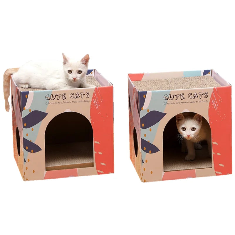 Double-Layer Kitten Scratching House & Condo