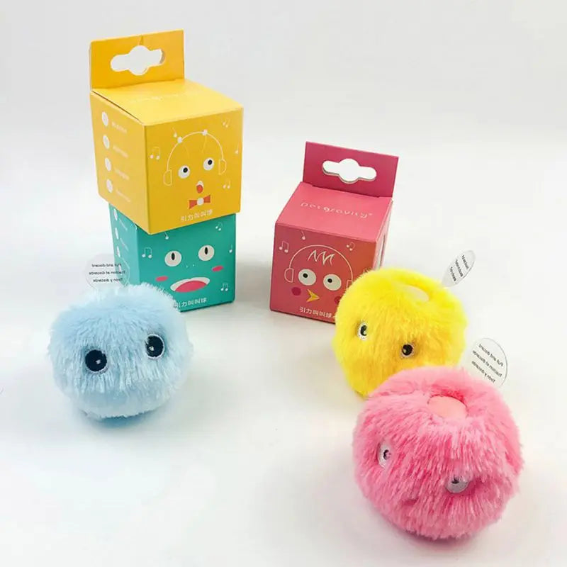 Smart Interactive Chirping Cat Ball | Pet-Safe Plush Sounding Toy with Catnip Pouch