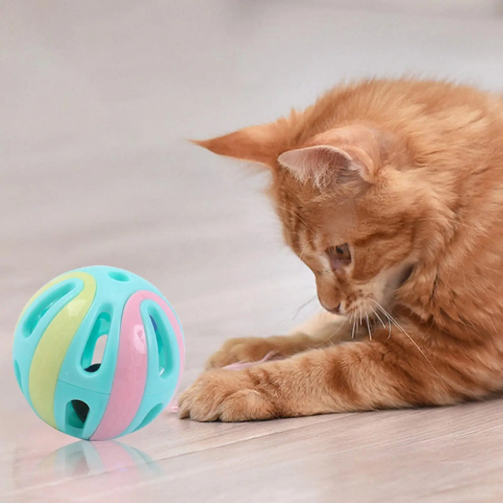 Interactive Hollow Cat Jingle Balls - Multi-Pack Kitten Chasing & Pounce Toys (4.8cm)