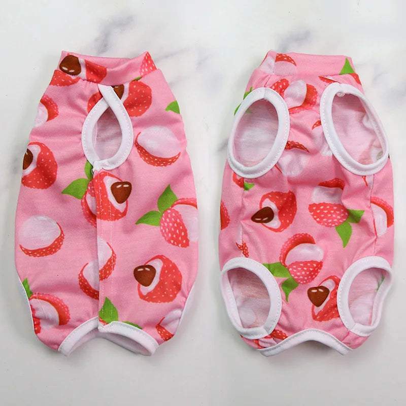 Cute Breathable Cat Surgery Recovery Suit - Anti-Lick Post-Op Protection Onesie