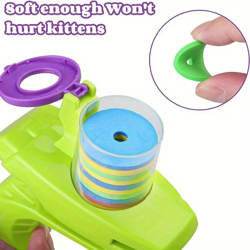 Interactive Flying Disc Cat Launcher | 16-Piece Pet Agility & Fetch Toy Set
