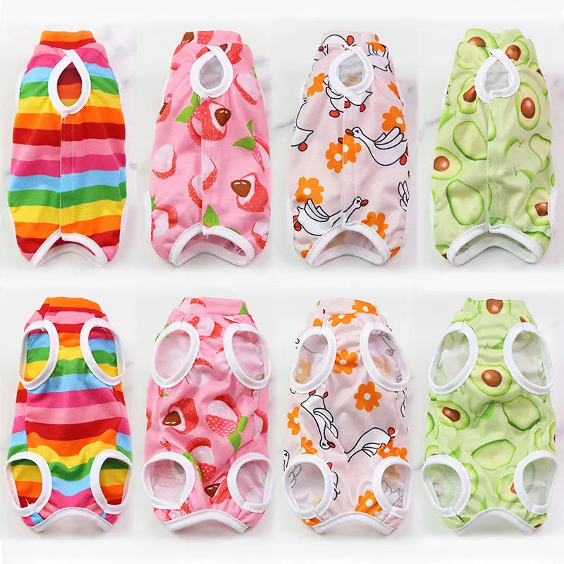 Cute Breathable Cat Surgery Recovery Suit - Anti-Lick Post-Op Protection Onesie