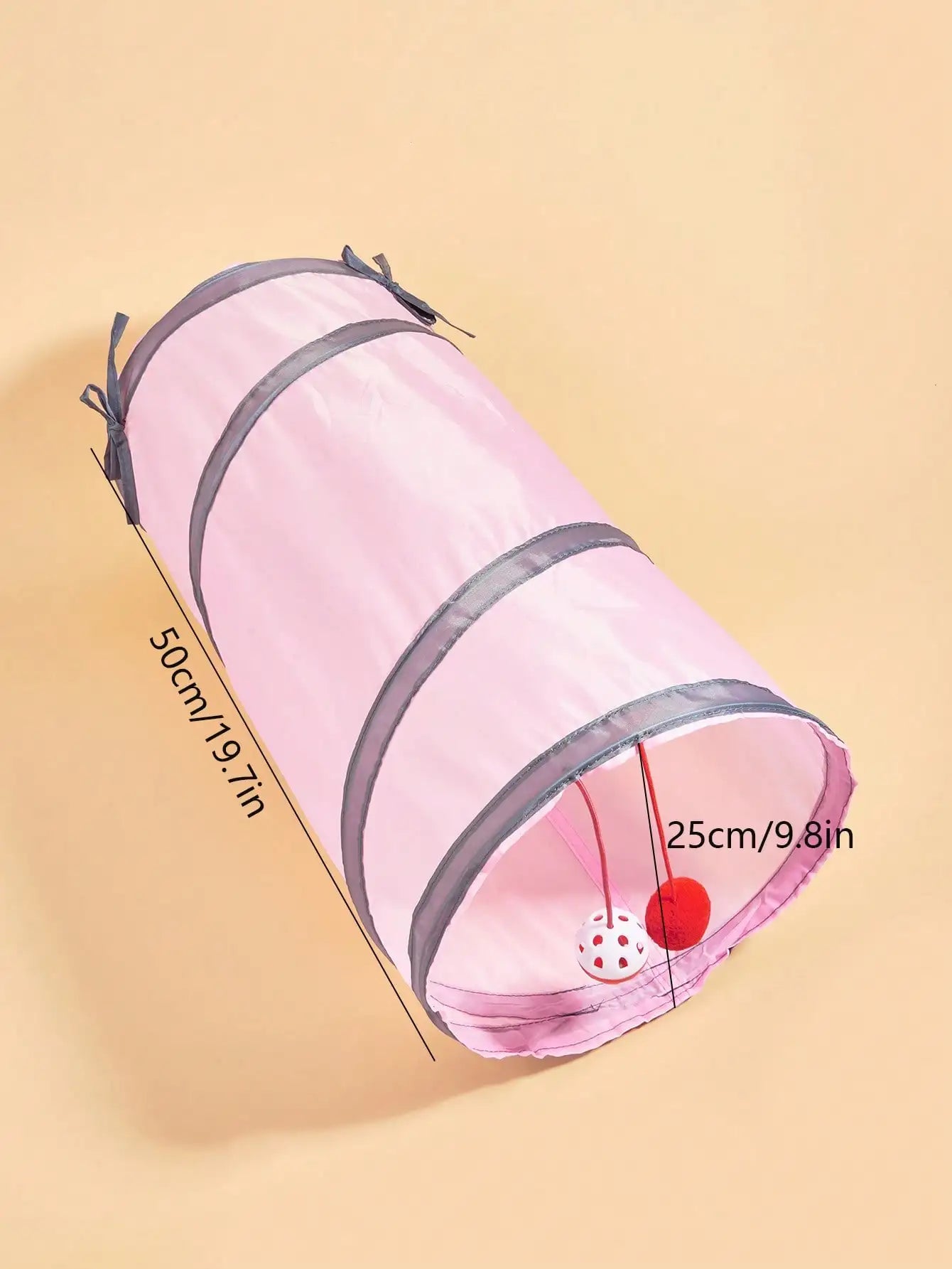 PINK and RAINBOW Foldable All-In-One Cat Tunnel Bed