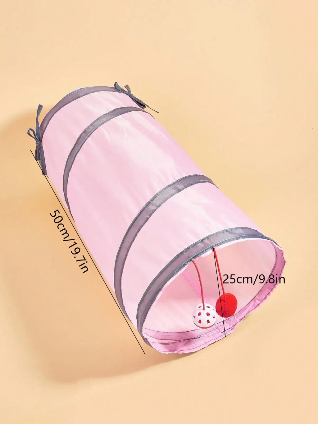 PINK and RAINBOW Foldable All-In-One Cat Tunnel Bed