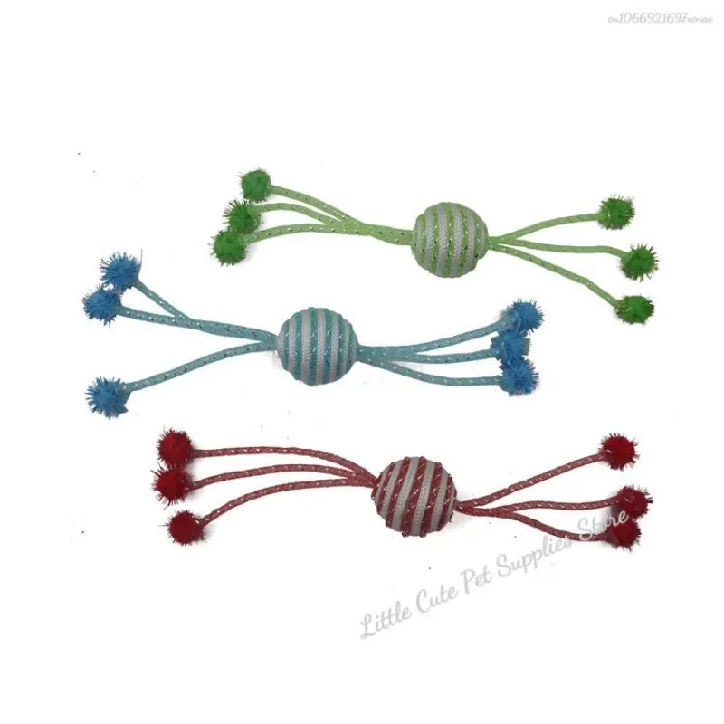 Interactive Elastic Woolen Ball Cat Toy