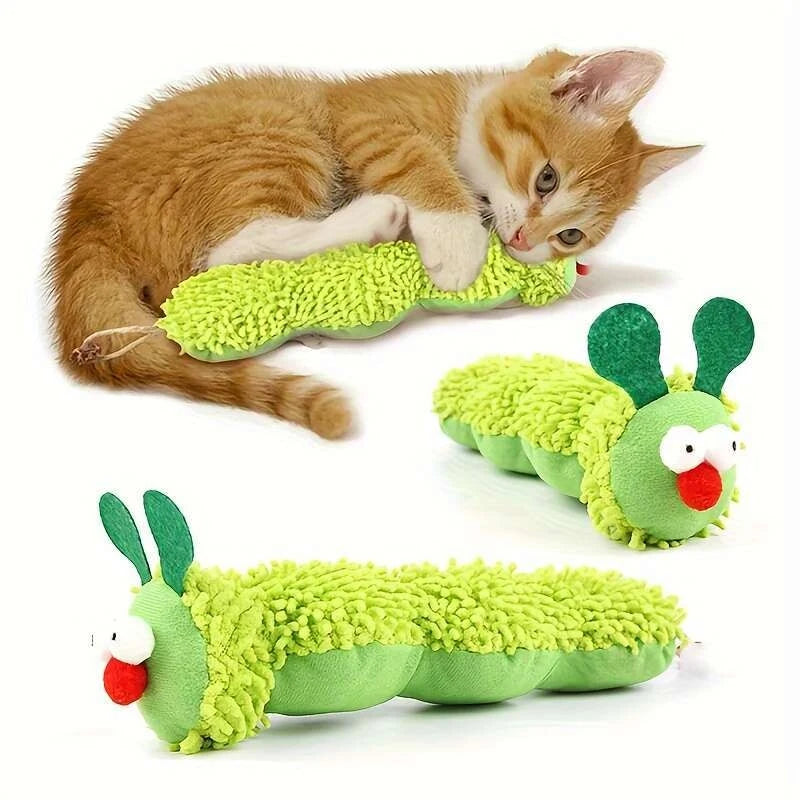 Cute Caterpillar Catnip & Silvervine Molar Chew Toy