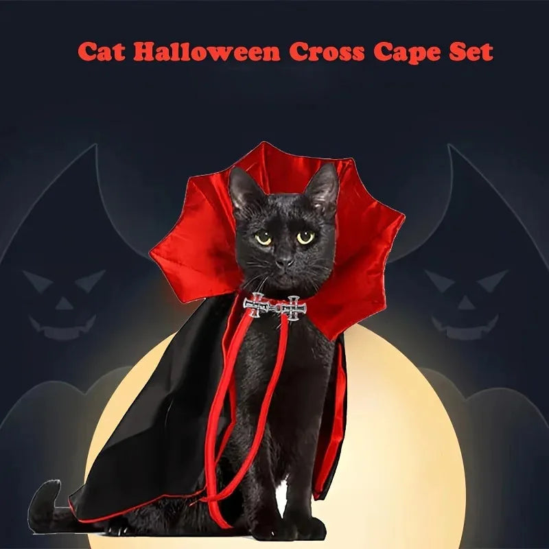 Count Dracula Deluxe Halloween Vampire Pet Costume Set