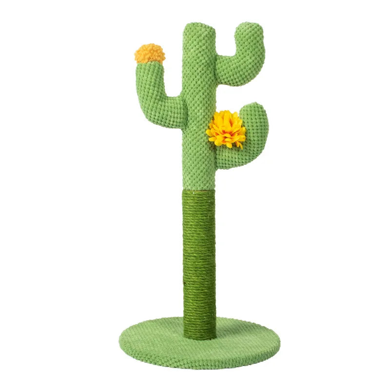 Desert Cactus Cotton Rope Cat Scratcher | Single-Layer Heavy-Duty Climbing Column