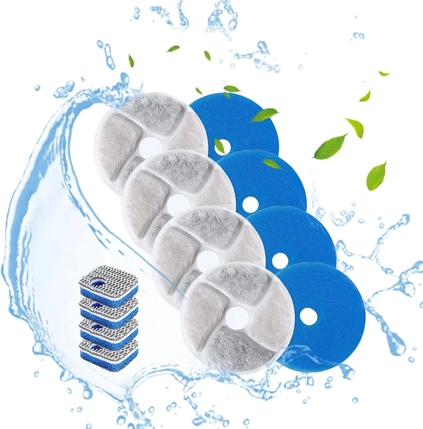 Triple-Action Replacement Filters for Cat Water Fountain