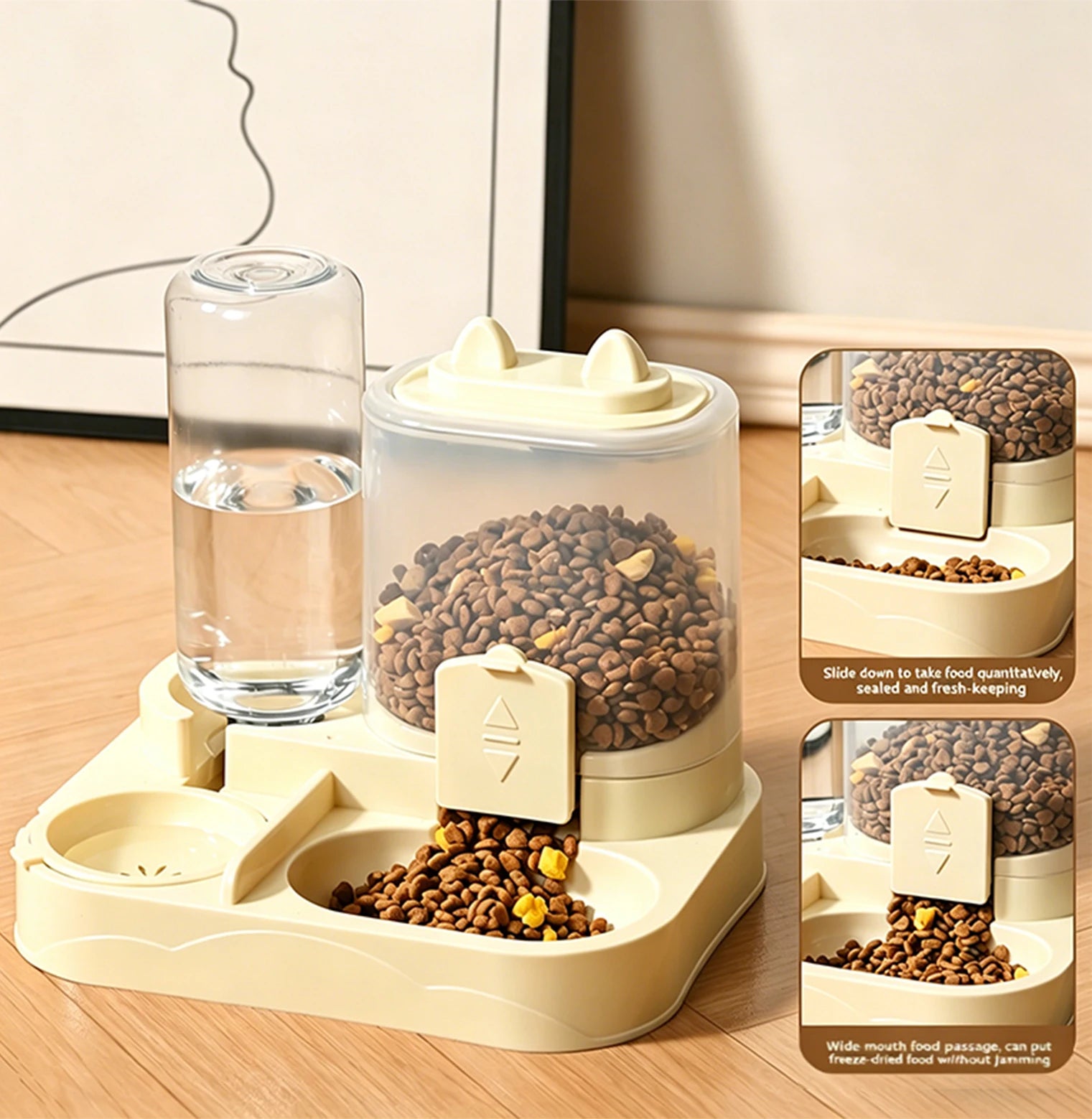 Gravity Pet Feeder & Waterer Station