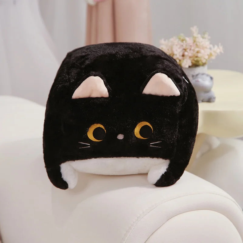 Kawaii Fluffy Chonk Standing Fuzzy Cube Cat Plushie