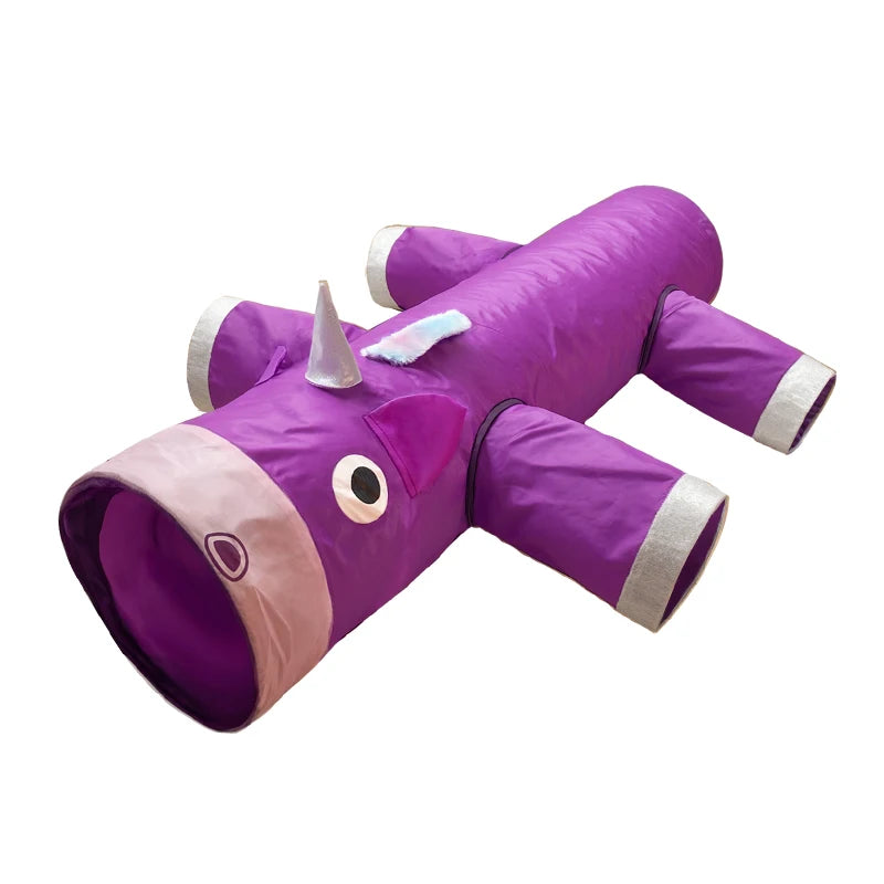 Festive Mystical Unicorn 6-Way Interactive Cat Tunnel