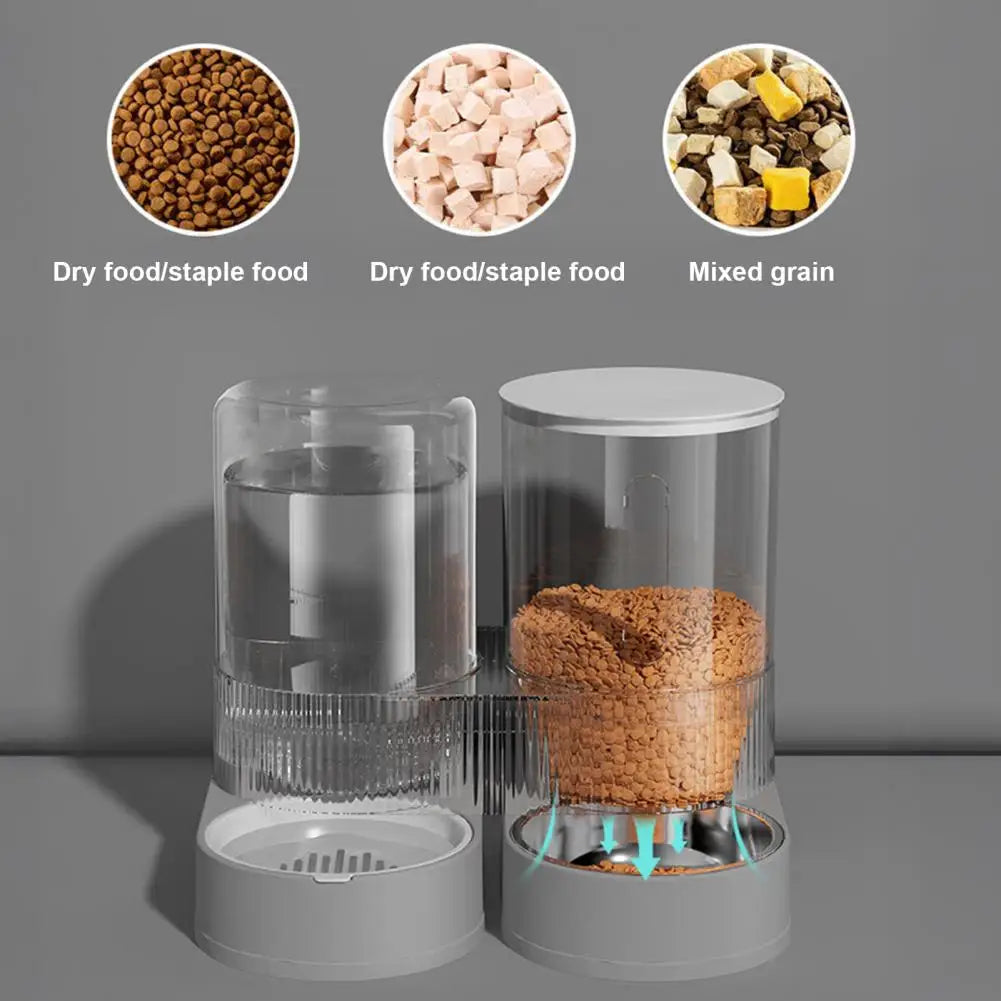 Smart 2-in-1 Gravity Pet Feeder & Filtered Waterer Station