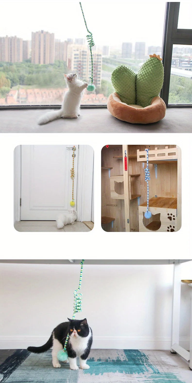BungeeBounce™ Doorway Slinky & Interactive Hanging Cat Toy