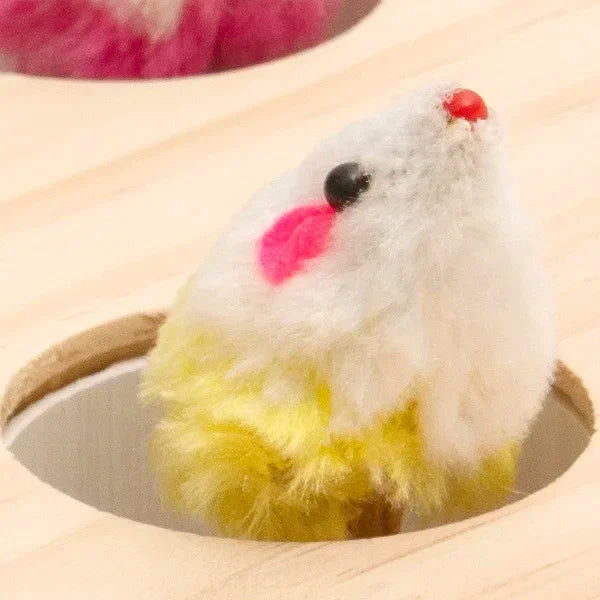Solid Wood Interactive Whack-A-Mole Cat Toy